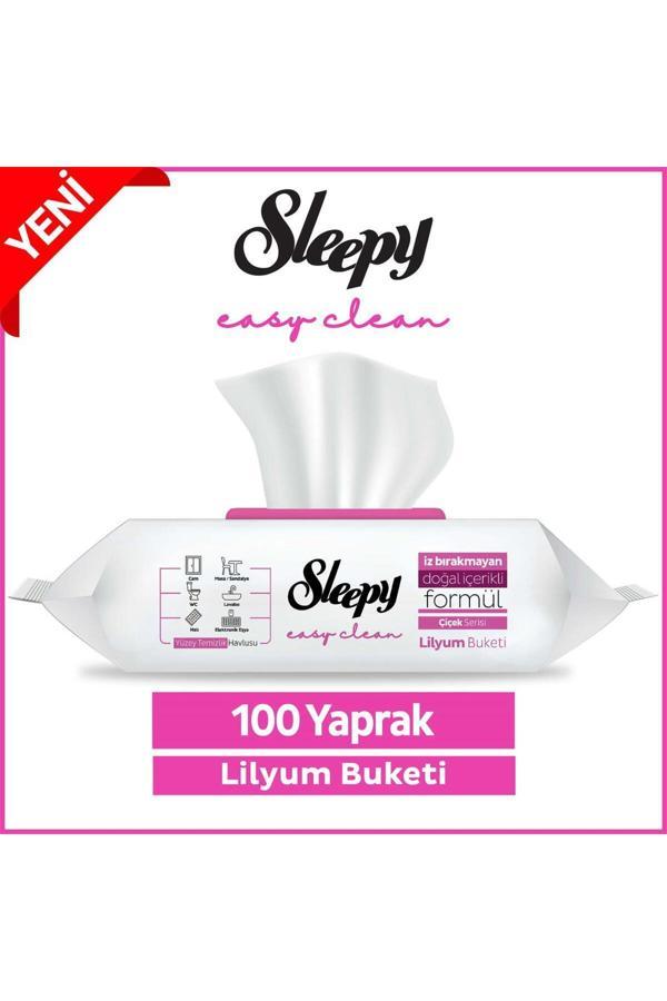 Sleepy Easy Clean Lilyum Buketi Yüzey Temizlik Havlusu&Mendili 100 Yaprak - Image 1