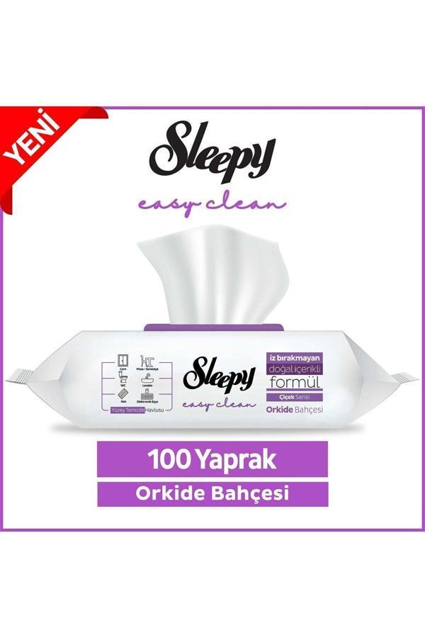 Sleepy Easy Clean Orkide Bahçesi Yüzey Temizlik Havlusu&Mendili 100 Yaprak - Image 1