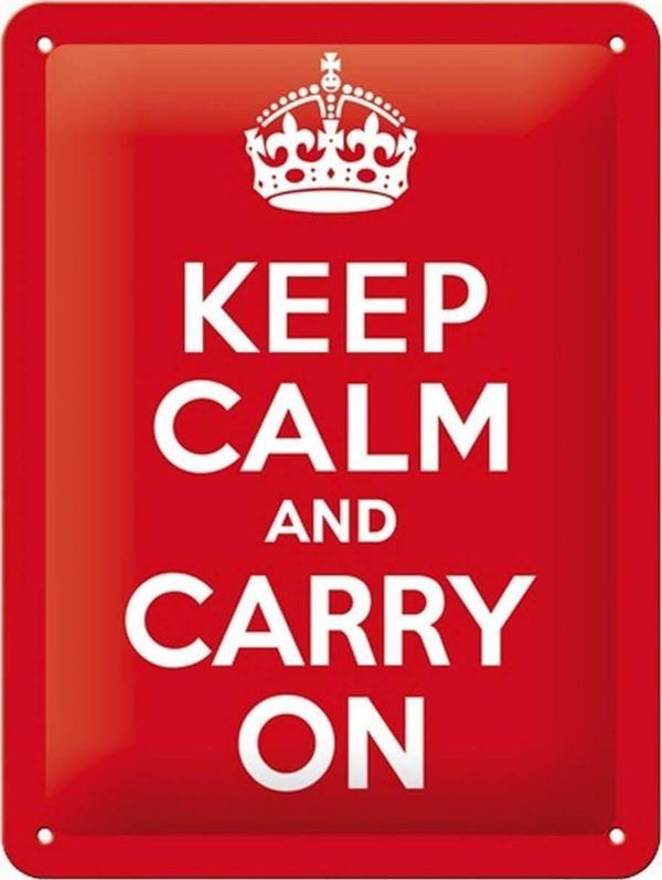 Nostalgic Art Art Keep Calm Kabartmalı Metal Duvar Panosu 26165A - Image 1