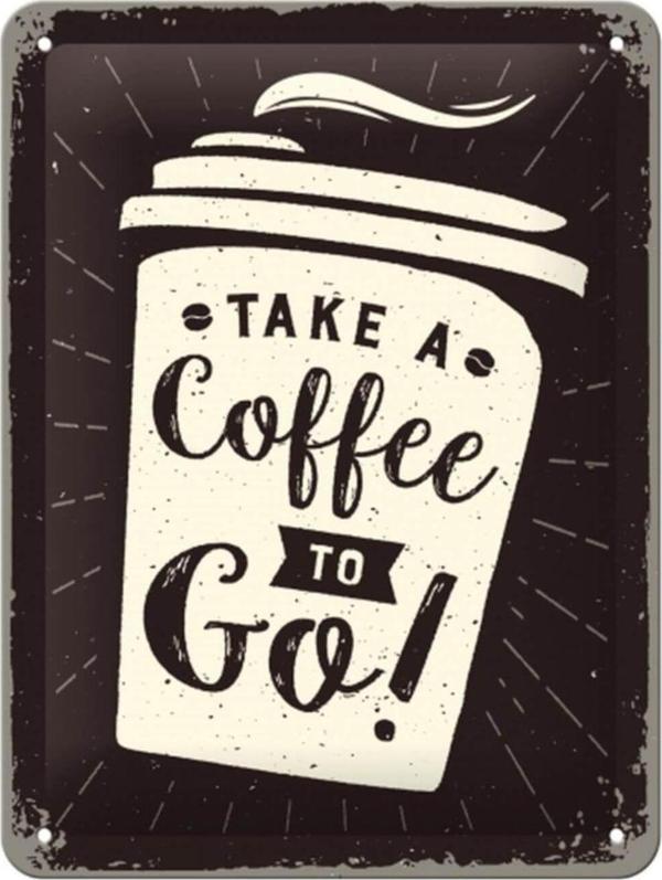 Nostalgic Art Coffee To Go Metal Pano - Image 1