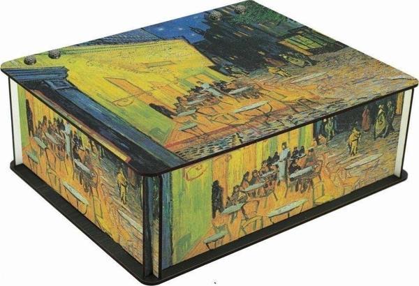 WuW Van Gogh Cafe Terrace At Night 6 Bölmeli Ahşap Çay Kahve Saklama Kutusu - Image 1