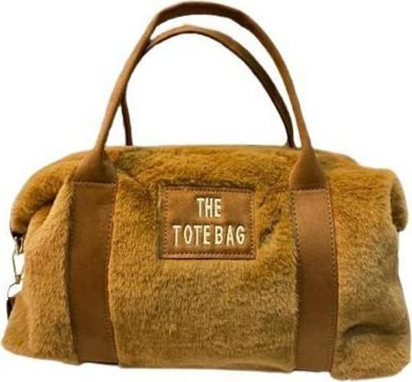 THE TOTE BAG Peluş Askılı Kadın El ve Omuz Çantası - Image 1