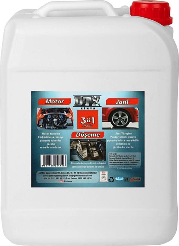 Dtx Kimya Döşeme Jant Ve Motor Temizleme Sıvısı Yağ Sökücü 5 Lt - Image 1