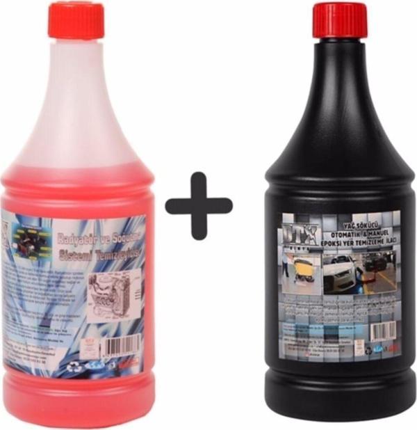 Dtx Kimya Oto Kalorifer Ve Petek Temizleme Ilacı (Solventli) 1 Lt & Epoksi Yer,Zemin Temizleme Deterjanı 1 Lt - Image 1