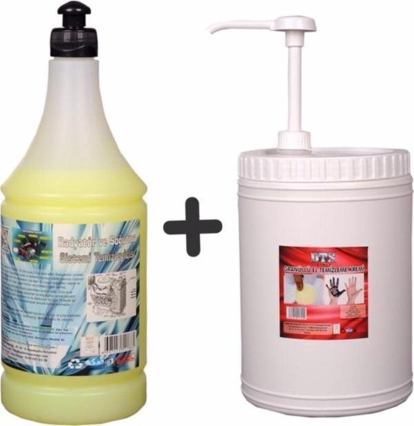 Dtx Kimya Oto Kalorifer Ve Petek Temizleme İlacı (Solventli̇) 1 Lt & Granüllü El Temizleme Sabunu 4 Kg - Image 1