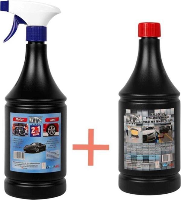 Dtx Kimya Yağ Sök,Motor Jant Temizleme Ilacı (Konsantre 1/5) 1 Lt & Epoxi Yer Temizleme Ilacı 1 Lt - Image 1