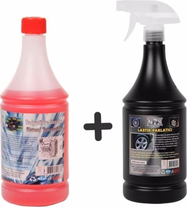 Dtx Kimya Oto Kalorifer Ve Petek Temizleme Ilacı (Solventli) 1 Lt & Oto Motor Lastik Parlatıcı 500 Ml - Image 1