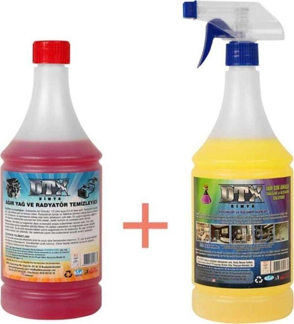 Sanayi Kimya Ağır Yağ Sökücü Radyatör Temizleyici 1 Litre & İxir Çok Amaçlı Temizleme İlacı 1 Litre - Image 1