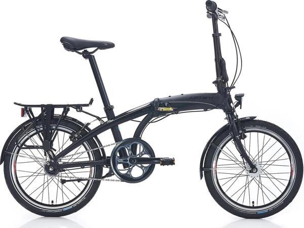 Carraro Flexi Nero V Fren Nexus 7 Vites 20 Jant Katlanır Bisiklet Mat Siyah Parlak Siyah Krom - Image 1