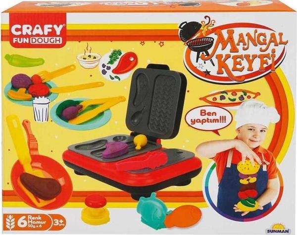 2052 Crafy Mangal Keyfi Oyun Hamuru Seti 300 g 22 Parça - Image 1