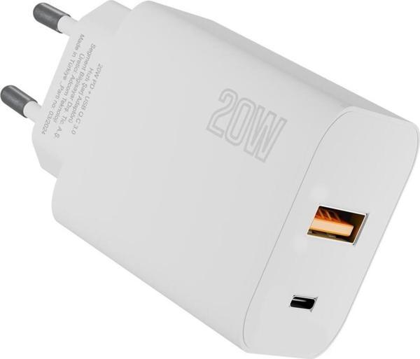 Hytech Hy-Xe46 Type Usb-C 20W Pd +Usb Qc 3.0 Hızlı Ev Şarj Adaptörü - Image 1