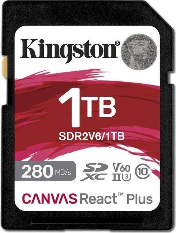 Kingston Sdr2V6-1Tb Canvas React Plus Sdxc Uhs-İi 280R-150W U3 V60 For Full Hd-4K Sd Hafıza Kartı - Image 1