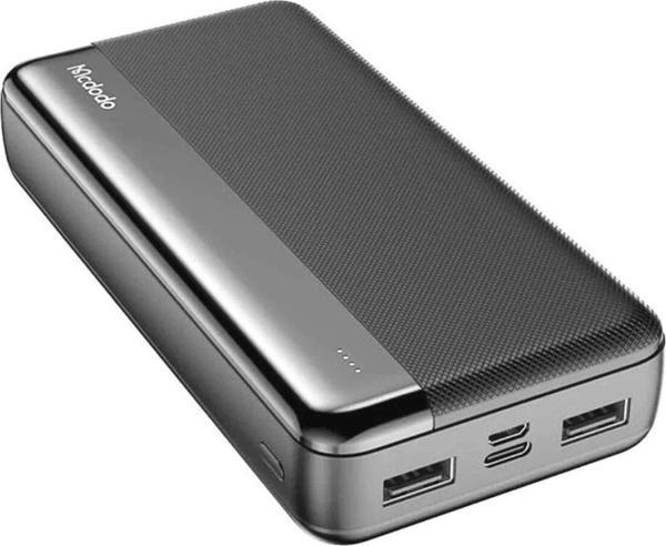 Mcdodo Mc-1370 20000 Mah Çift Usb Çıkışlı 5V 2.1A Led Göstergeli Siyah Powerbank - Image 1