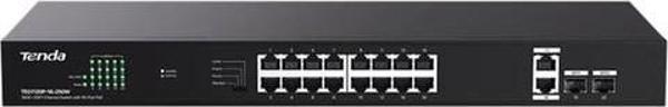 Tenda Teg1120P-16-250W 16 Port Poe+ 10-100-1000 2 Port Uplink + 2 Port Sfp Switch Çelik Kasa - Image 1