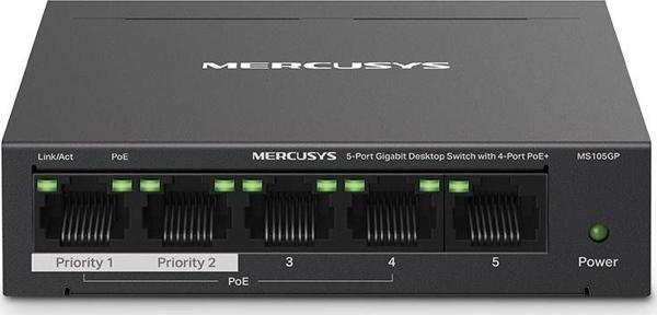Tp-Link Mercusys Ms105Gp 5 Port 10-100-1000 Mbps Poe+ Switch Metal Kasa - Image 1