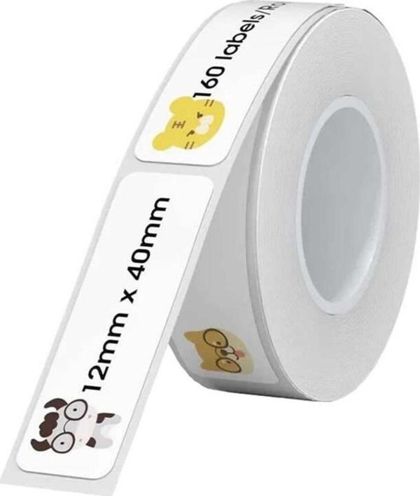 Niimbot T12-40-160Zoo Beyaz-Renkli 12X40Mm Termal Etiket - Image 1