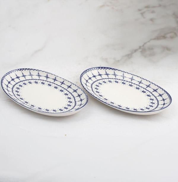 Güral Porselen Elıps 2 Parça 25 Cm Bone Kayık Tabak - 1614 - Image 1