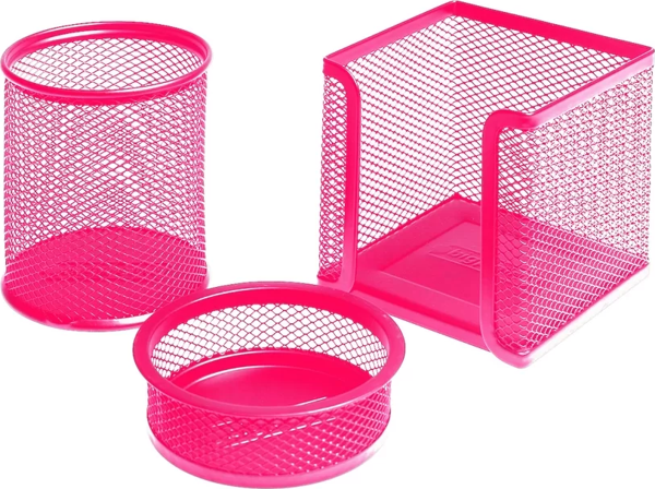 Bigpoint Metal Perfore 3'lü Set Pembe - Image 1