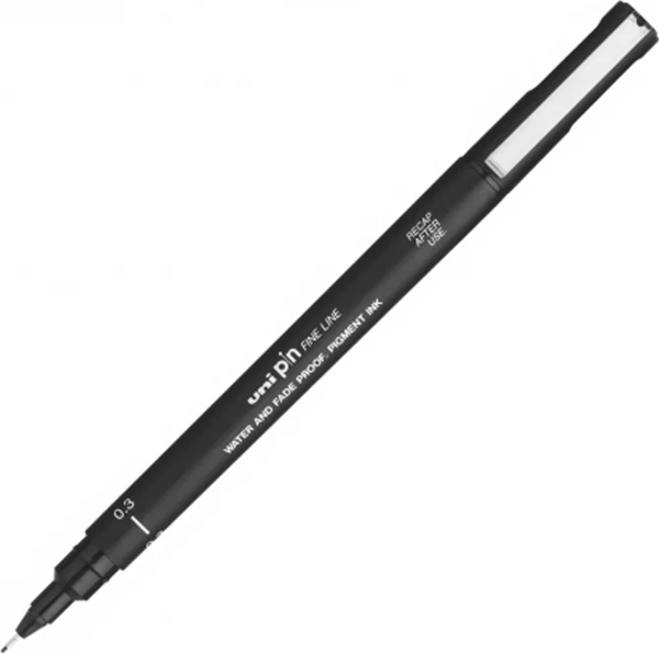 UNİ 200 PİN ÇİZİM KALEMİ 0.3mm KIRMIZI - Image 1