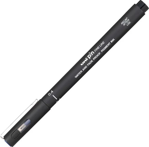 UNİ 200 PİN ÇİZİM KALEMİ 0.4mm SİYAH - Image 1