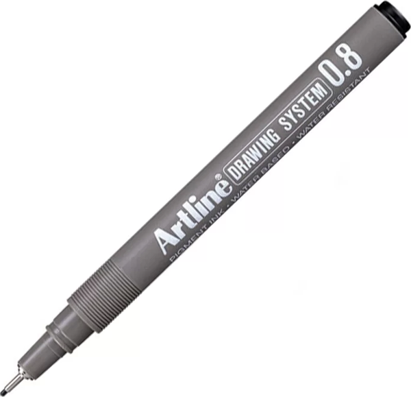 ARTLİNE 238 ÇİZİM KALEMİ 0.8mm SİYAH - Image 1