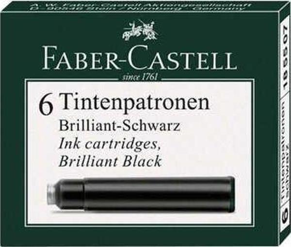 Faber-Castell Dolma Kalem Kartuş Siyah 6'lı - Image 1