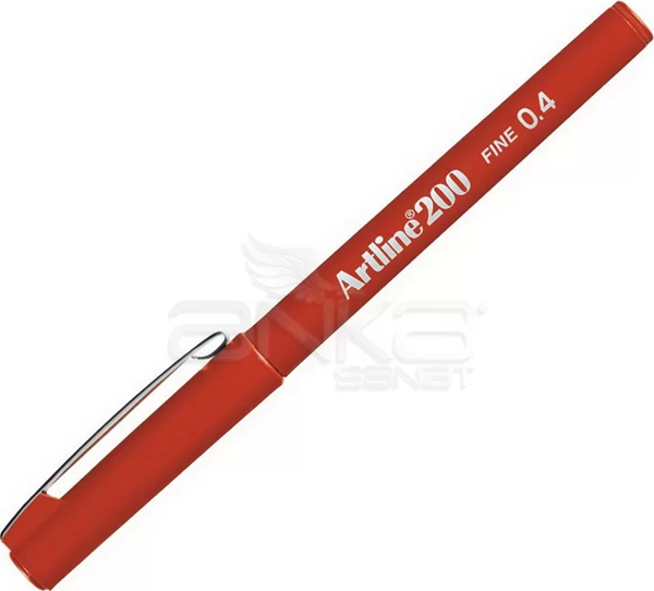 Artline Fineliner 200 0.4mm İnce Uçlu Yazı Ve Çizim Kalemi Red - Image 1
