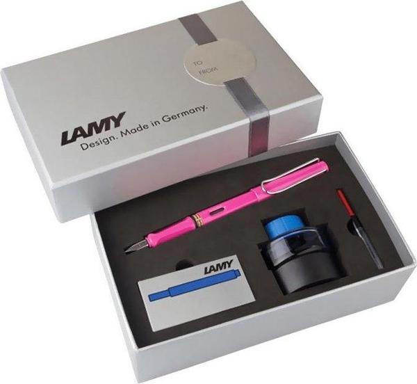 LAMY 13PDS SAFARİ DOLMA KALEM SETİ M UÇ PEMBE - Image 1