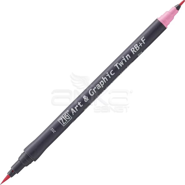 Zig Art&Graphic Twin RB+F Çift Uçlu Çizim Kalemi 202 Peach Pink - Image 1