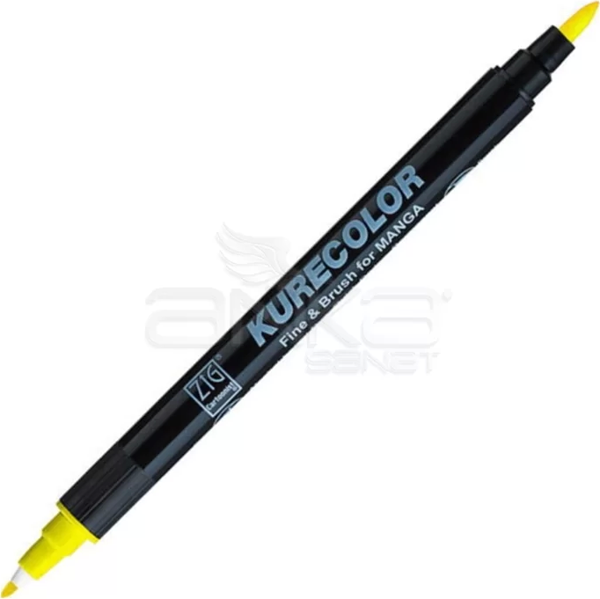 Zig Kurecolor Fine & Brush for Manga Çizim Kalemi 102 Lemon Yellow - Image 1