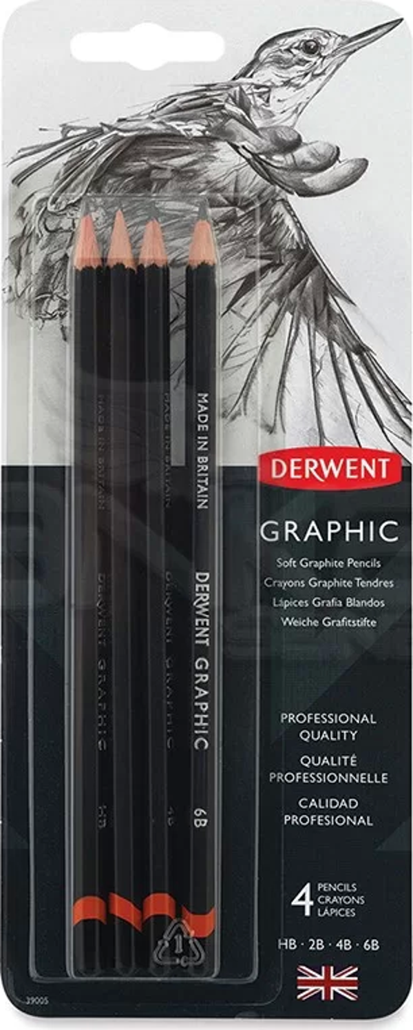 Derwent Graphic Dereceli Kalem 4lü Set Soft 39005 - Image 1