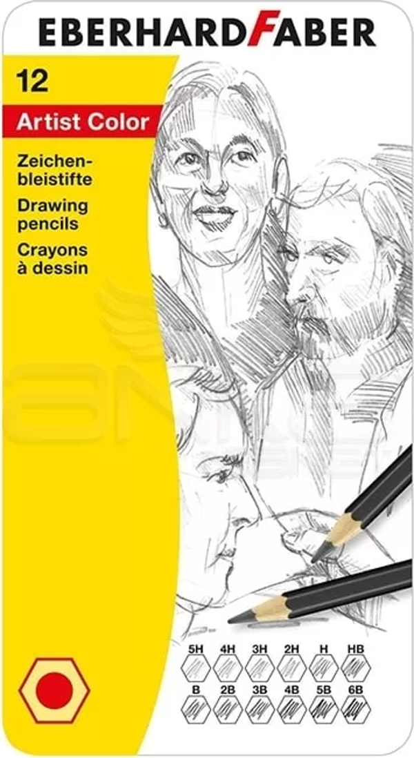 Eberhard Faber Artist Color Dereceli Çizim Kalemi Seti 12li 516913 - Image 1