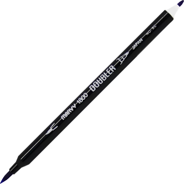 MARVY 1800-50 BRUSH PEN ÇİFT UÇLU FIRÇA KALEM ULTRA-MARİNE - Image 1