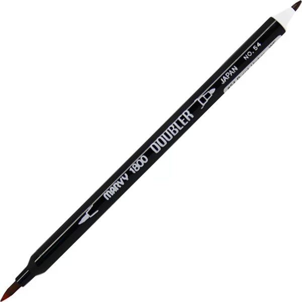MARVY 1800-54 BRUSH PEN ÇİFT UÇLU FIRÇA KALEM BURNT UMBER - Image 1