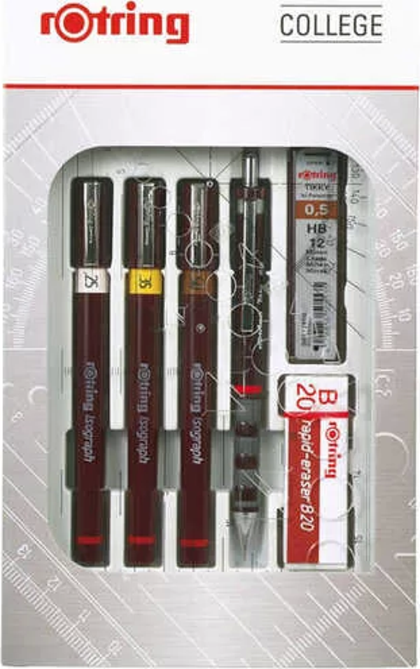 Rotring Rapido Takımı Isograf Kolej Set 3'lü Takım - Image 1