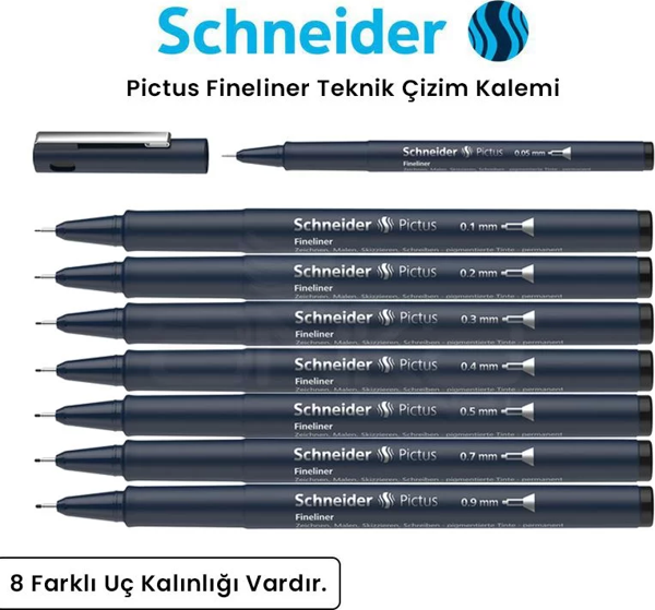 Schneider Pictus Fineliner Teknik Çizim Kalemi - Image 1