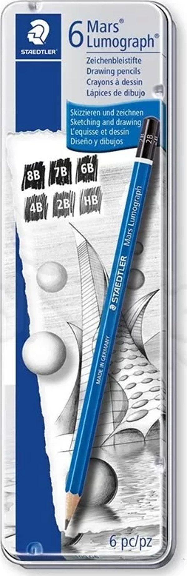 Staedtler Mars Lumograph Dereceli Kalem Seti 6lı - Image 1