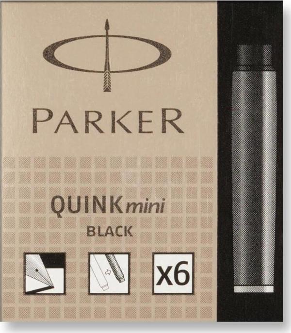 Parker Quink Kısa Dolma Kalem Kartuşu 6’lı Siyah S0767220 - Image 1