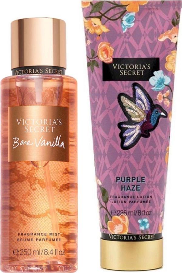 Victoria's Secret Bare Vanilla & Purple Haze Vücut Losyonu Ve Spreyi 2'li Set - Image 1
