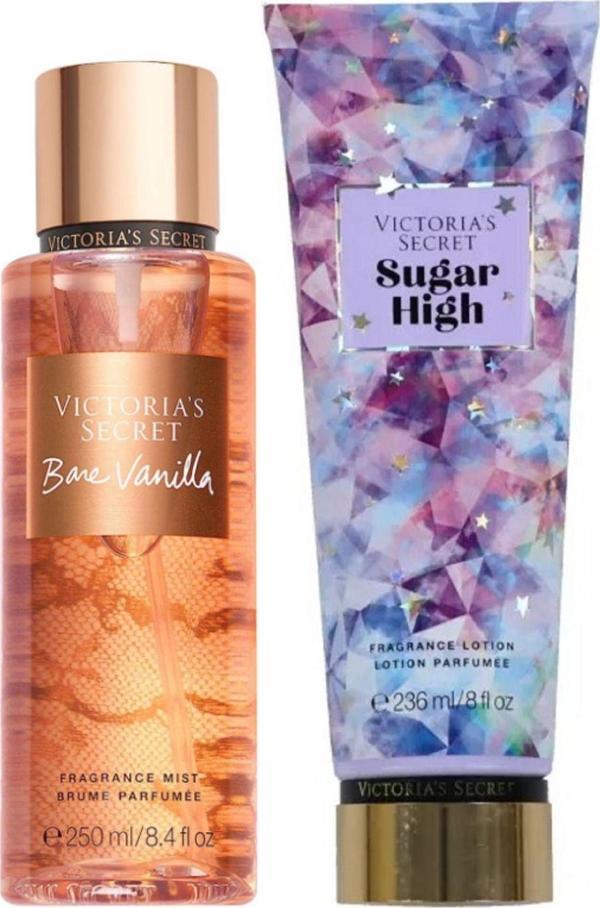 Victoria's Secret Bare Vanilla & Sugar High Vücut Losyonu Ve Spreyi 2'li Set - Image 1