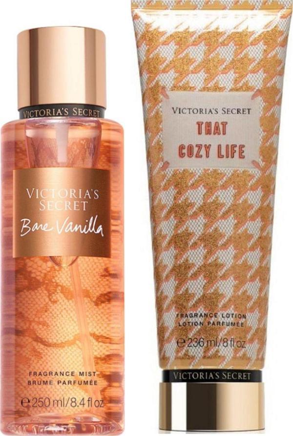 Victoria's Secret Bare Vanilla & That Cozy Life Vücut Losyonu Ve Spreyi 2'li Set - Image 1