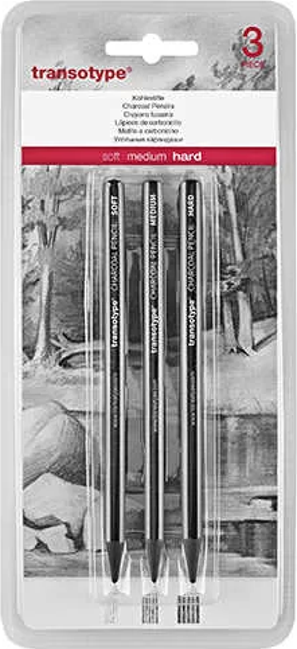 Transotype Woodless Charcoal Pencil Füzen Kalem Seti 3lü - Image 1