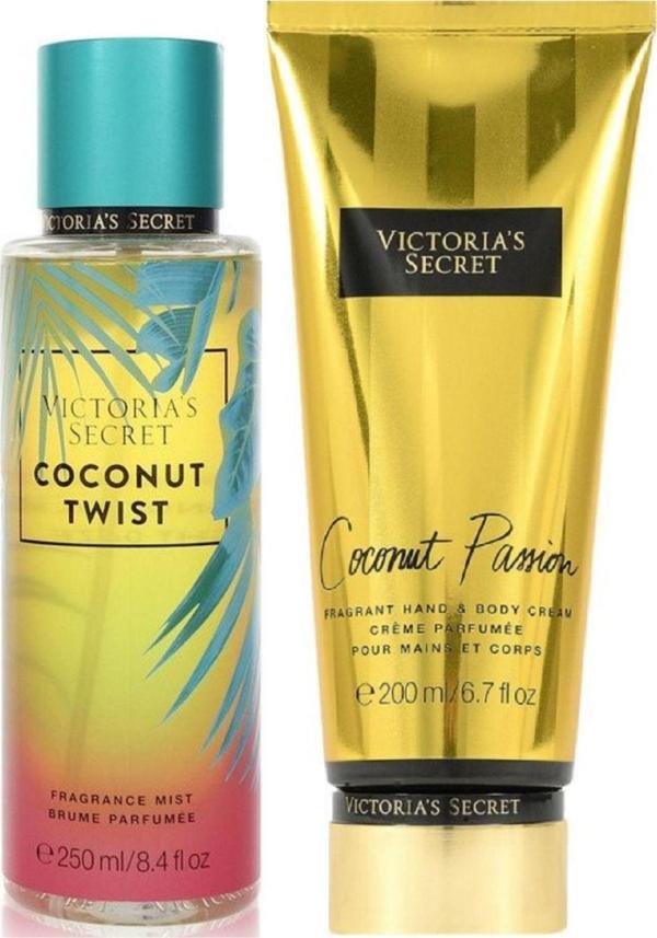 Victoria's Secret Coconut Passion & Coconut Twist El ve Vücut Kremi Ve Spreyi 2'li Set - Image 1