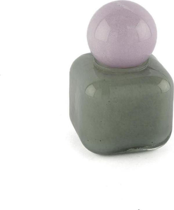 Mikasa Moor Lila Oranj Kapaklı Cam Vazo 8x16cm - Image 1