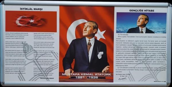 Milli Levha 3 Lü Set Tek Parça Alüminyum Rondo Çerceve 45x90 cm - Image 1