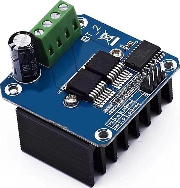 24v 40a Çift Bts7960b Dc Motor Sürücü Modül Pwm H Köprü Yüksek Akım 43a Büyük Soğutucu Selenoid - Image 1