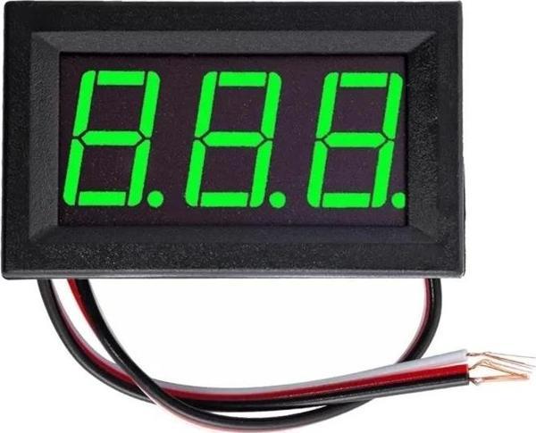 Digital Voltmetre 0.56 İnc Dc 0-30V Yeşil 3 Telli Panel Tip - Image 1