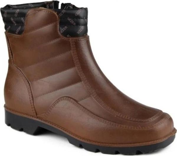 Gezer Içi Yünlü Lastik Bot Kahverengi Su Geçirmez Avcı-Balıkçı- - Image 1