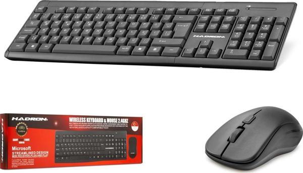 Hadron HD840 Türkçe-Q 1600dpi 2.4Ghz USB Kablosuz Klavye Mouse Set - Siyah - Image 1