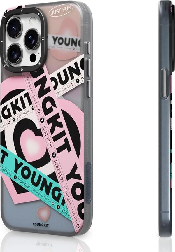 iPhone 15 Pro Max Kılıf Magsafe Özellikli Airbagli Çift Katmanlı Youngkit Flipped Serisi Kapak Mavi - Image 1